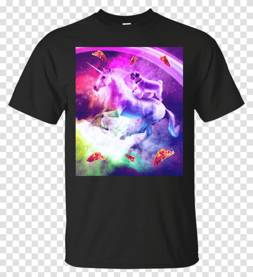 Rainbow Space Pug Riding On Flying Unicorn With Taco Gucci Logo Mickey Mouse, Apparel, T-Shirt, Sleeve Transparent Png