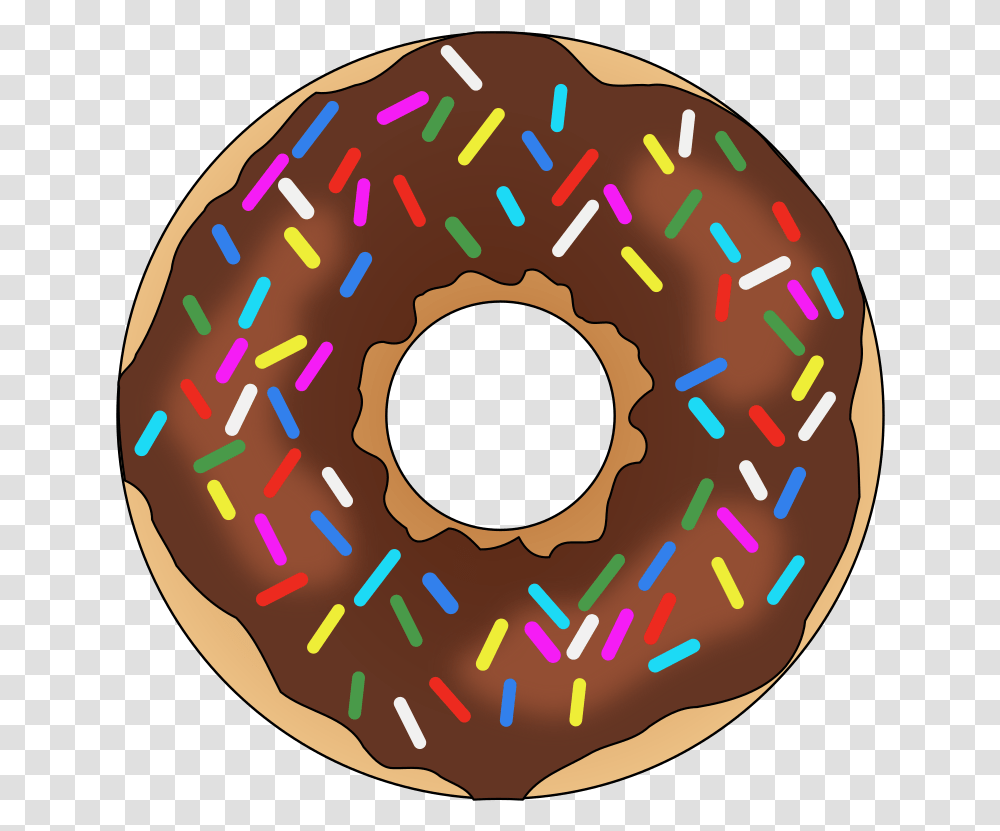 Rainbow Sprinkles Donut Sprinkle Donut Clip Art, Pastry, Dessert, Food, Sweets Transparent Png
