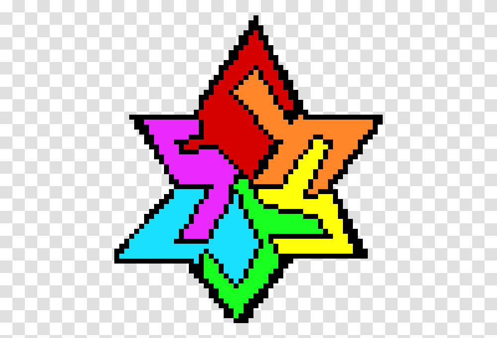 Rainbow Star Pixel Art, Cross, Star Symbol, Pattern Transparent Png