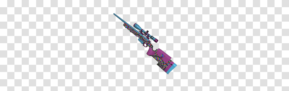 Rainbow Swirl Sniper Rifle, Weapon, Weaponry, Gun, Toy Transparent Png