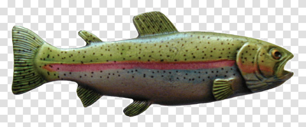 Rainbow Trout Knob Hand Tinted Antique Pewter Left Coastal Cutthroat Trout, Fish, Animal, Coho, Cod Transparent Png