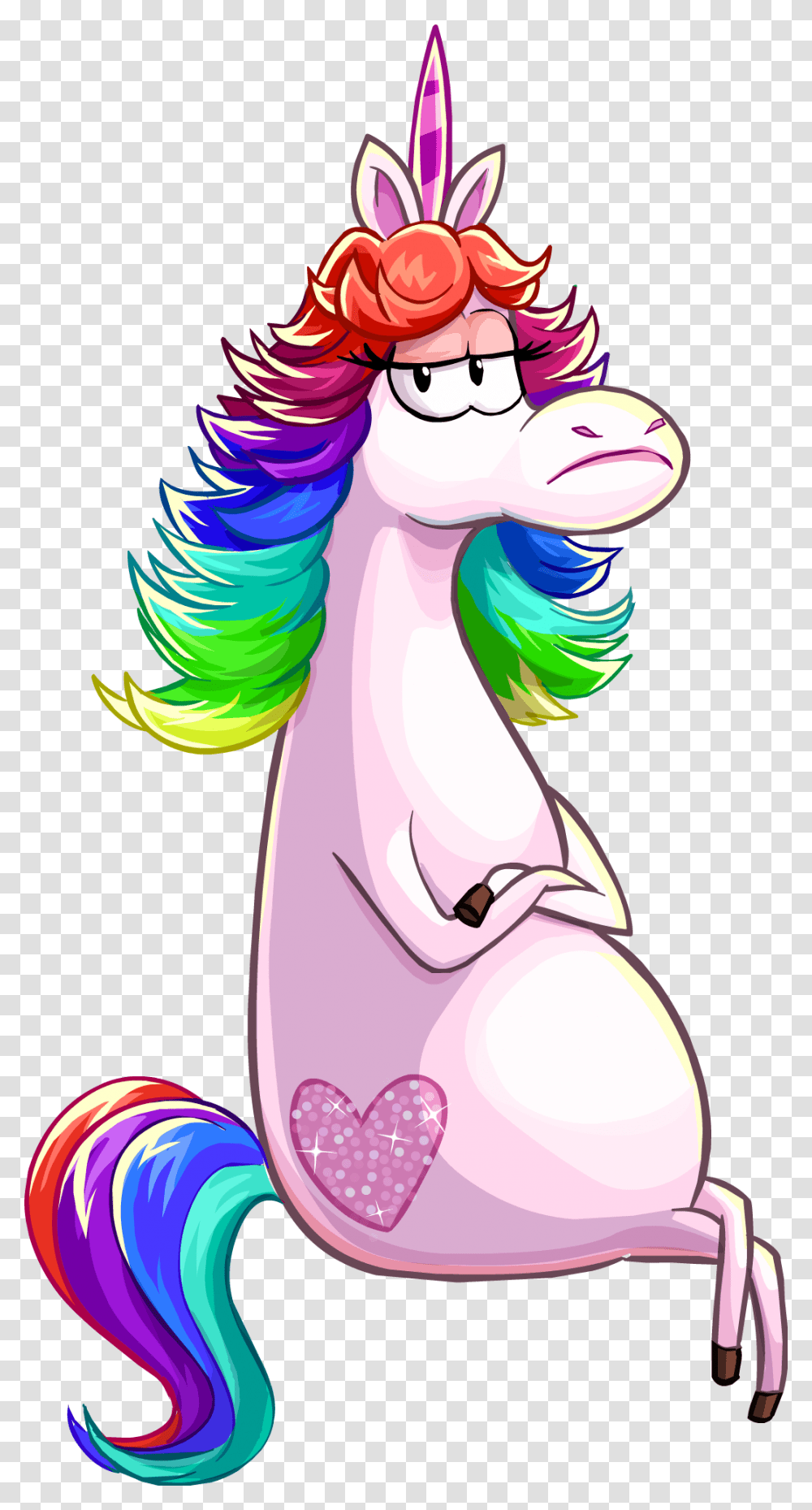 Rainbow Unicorn Club Penguin Wiki Fandom Powered, Face, Drawing Transparent Png
