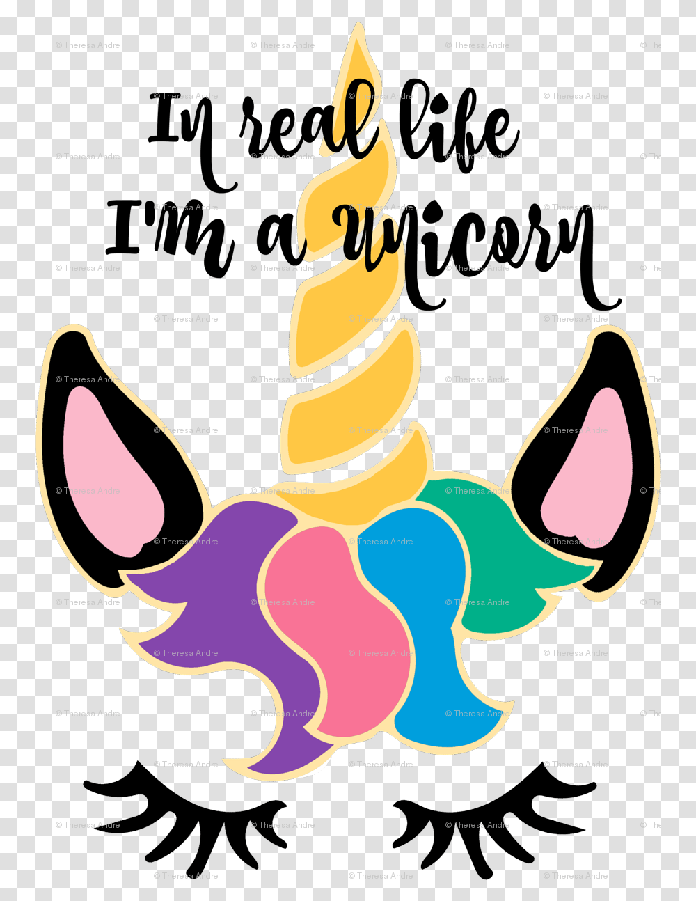 Rainbow Unicorn Head For Real Wallpaper, Poster, Advertisement Transparent Png