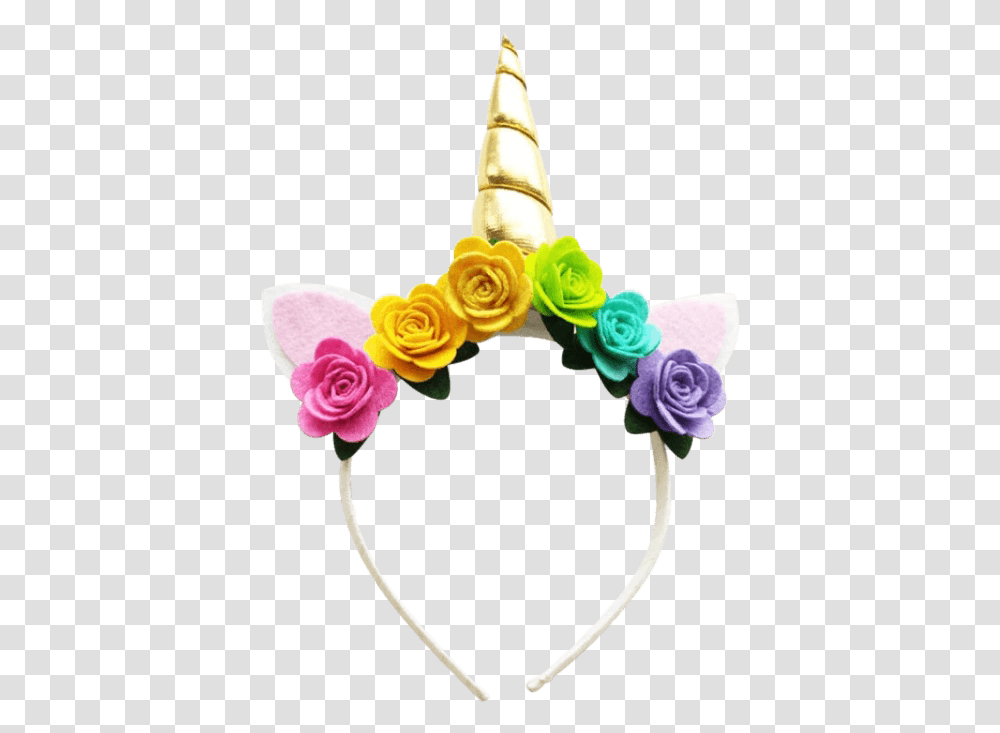 Rainbow Unicorn Horn Picture Artificial Flower, Clothing, Apparel, Headband, Hat Transparent Png
