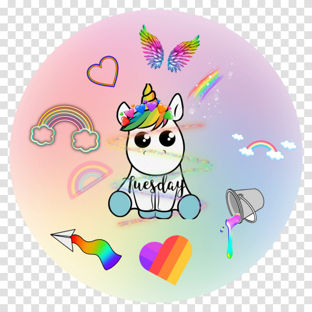 Rainbow Unicorn Neonlight Cartoon, Apparel, Birthday Cake, Dessert Transparent Png