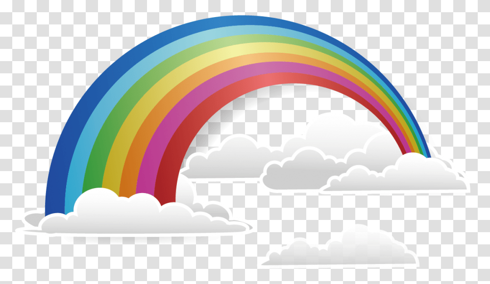 Rainbow Vector Rainbow And Clouds, Nature, Outdoors, Sky, Graphics Transparent Png