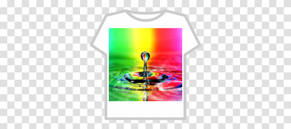 Rainbow Water Drip Roblox Camisa De Adidas Roblox, Clothing, Apparel, Droplet, Shirt Transparent Png