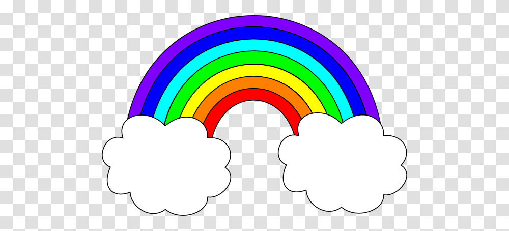 Rainbow With Clouds Clip Art Emmaus Rainbow Clip, Hand, Light, Axe, Tool Transparent Png