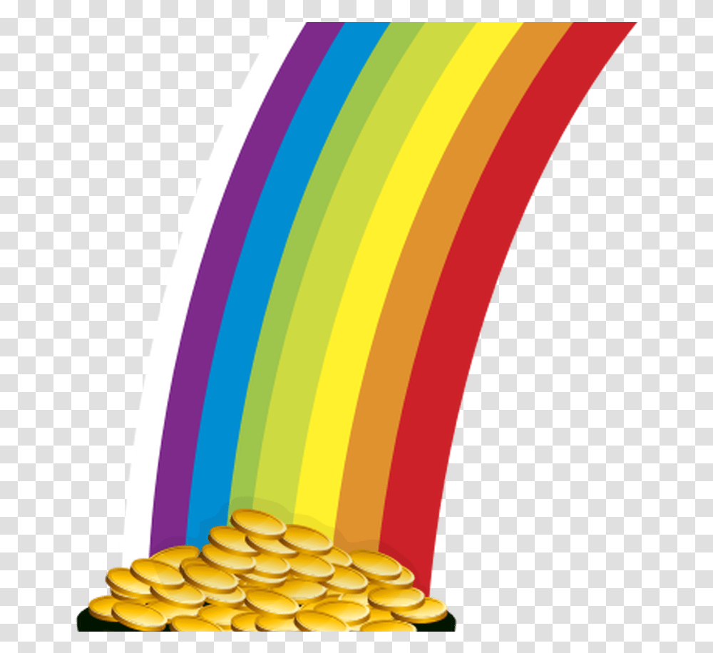 Rainbow With Pot Of Gold Clipart Background Pot Of Gold, Outdoors, Nature, Photography Transparent Png