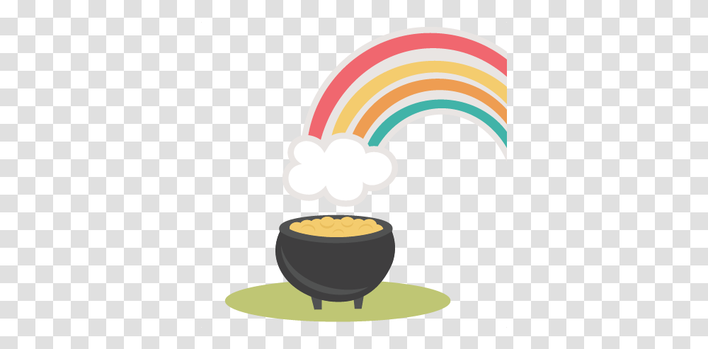 Rainbow With Pot Of Gold Svg Cutting St Patricks Pot Of Gold, Coffee Cup, Meal, Food, Lamp Transparent Png