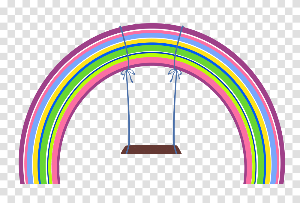 Rainbow With Swing, Light, Architecture, Building Transparent Png