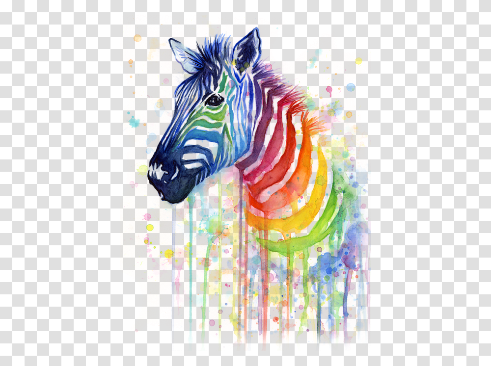 Rainbow Zebra, Modern Art, Collage, Poster Transparent Png