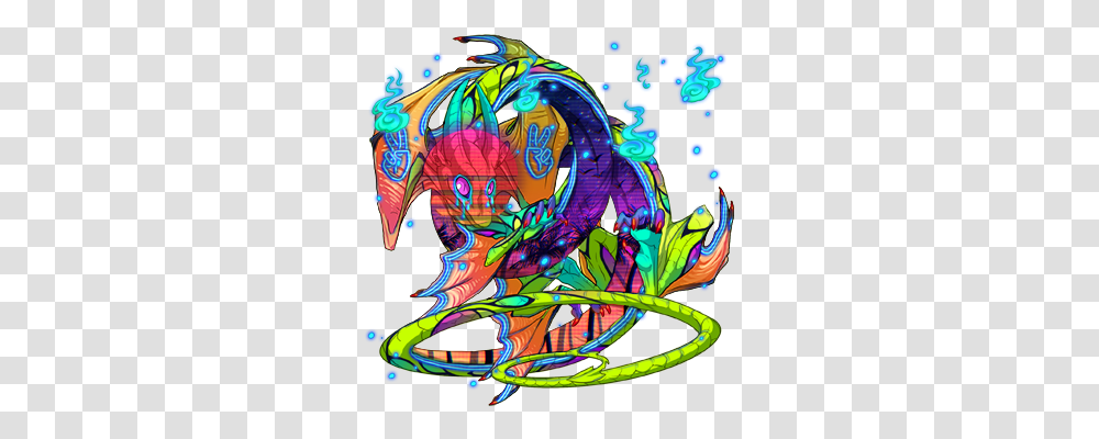 Rainbows Dragon Share Flight Rising Water Dragon Anime, Lighting, Neon, Metropolis, Urban Transparent Png