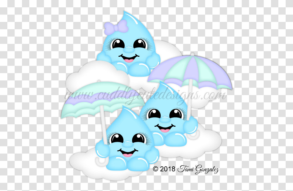 Raindrop Cuties Cartoon, Nature, Outdoors, Umbrella, Canopy Transparent Png