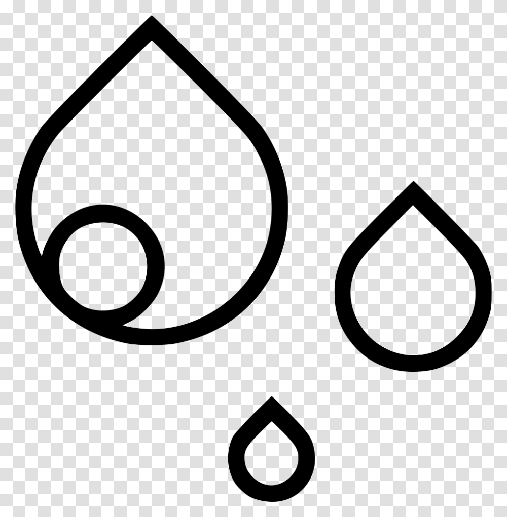Raindrops Icon, Stencil Transparent Png