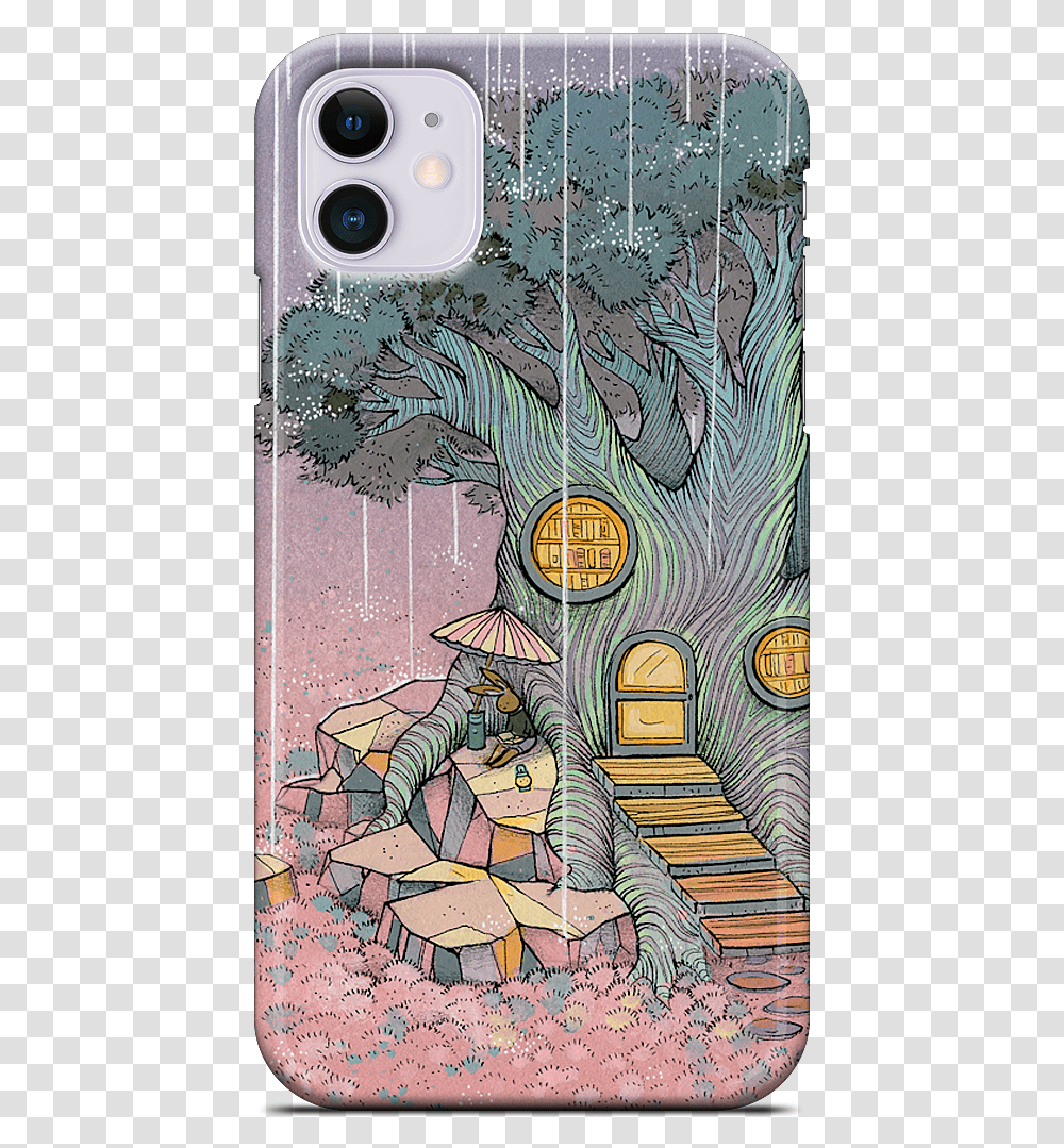 Rainy Day In The Library Iphone CasequotData Mfp Srcquotcdn Mobile Phone Case, Doodle, Drawing, Modern Art Transparent Png