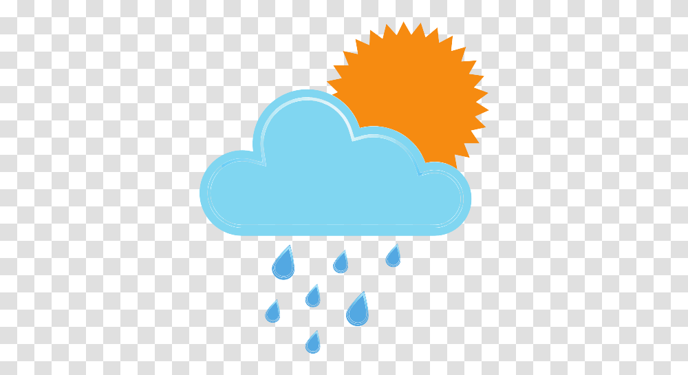 Rainy Showery Rain Cloud Sun Weather Free Icon Of Gold, Graphics, Art, Outdoors, Nature Transparent Png