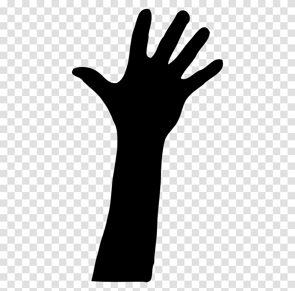 Raise Hand Clipart, Silhouette, Person, Human, Stencil Transparent Png