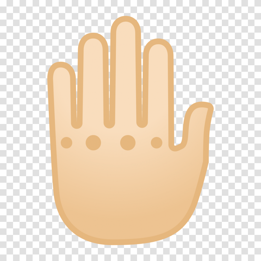 Raised Back Of Hand Light Skin Tone Icon Noto Emoji People Transparent Png