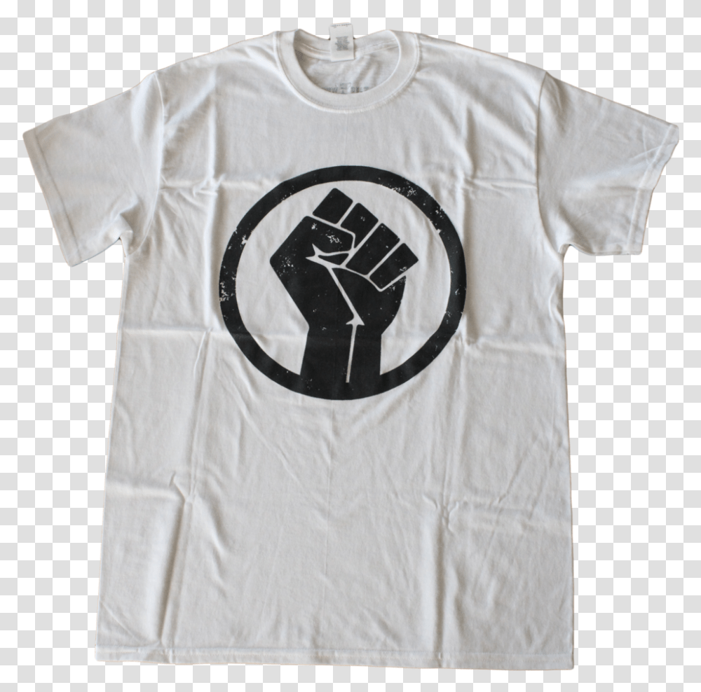 Raised Fist Black Power Fist, Apparel, Hand, T-Shirt Transparent Png