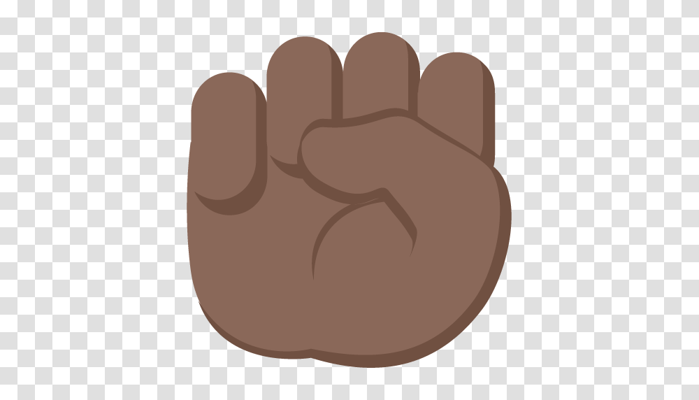 Raised Fist Dark Skin Tone Emoji Emoticon Vector Icon Free, Hand Transparent Png