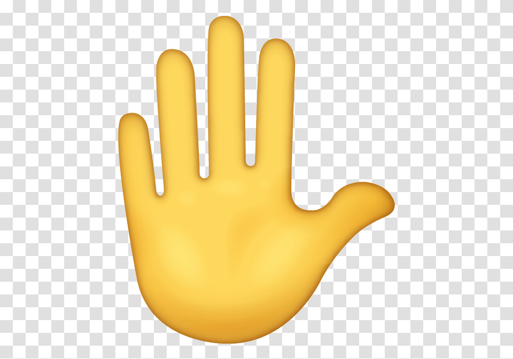 Raised Hand Emoji Free Download Iphone Emojis Island Raised Hand Emoji, Clothing, Apparel, Glove Transparent Png