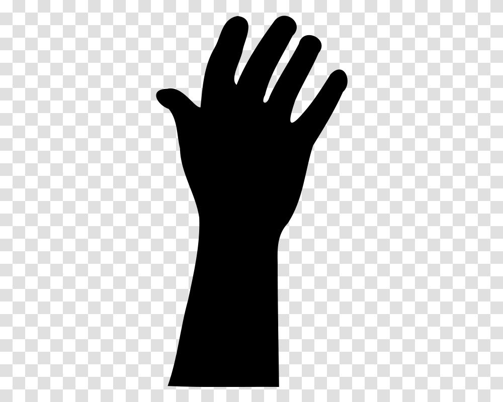 Raised Hand In Silhouette Clip Art Download Raising Your Hand Drawing, Gray, World Of Warcraft Transparent Png