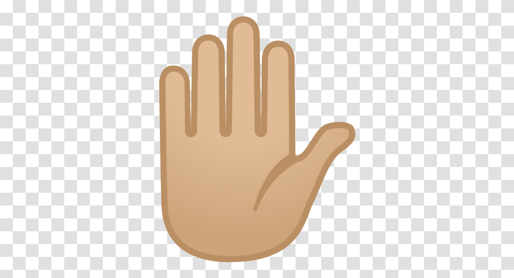 Raised Hand Medium Light Skin Tone Emoji Emoji Hand, Clothing, Apparel, Watering Can, Tin Transparent Png