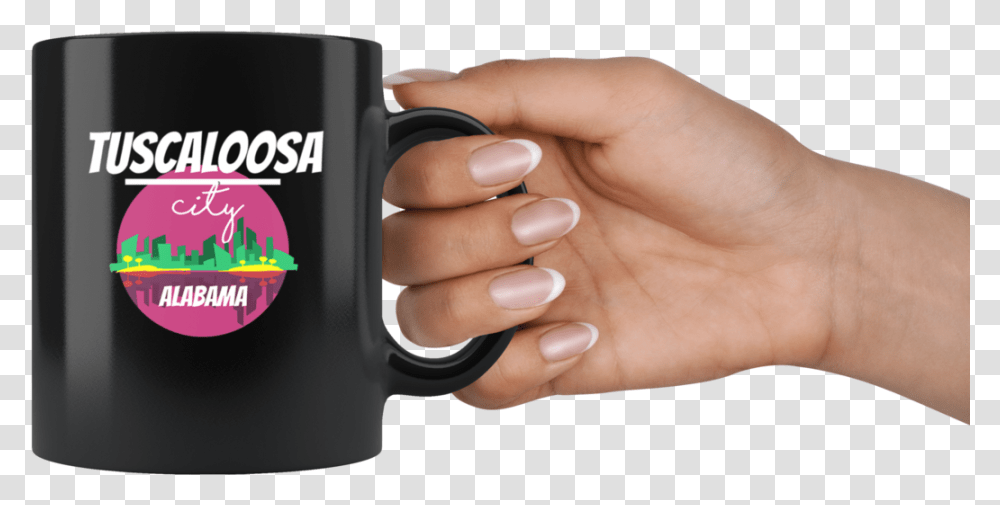 Raised Hand Mug, Person, Coffee Cup, Nail Transparent Png