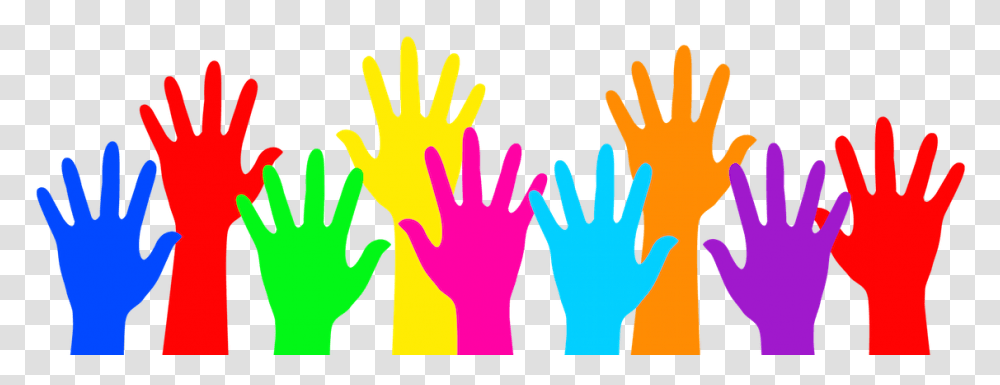 Raised Hands Colorful, Finger, Wrist Transparent Png