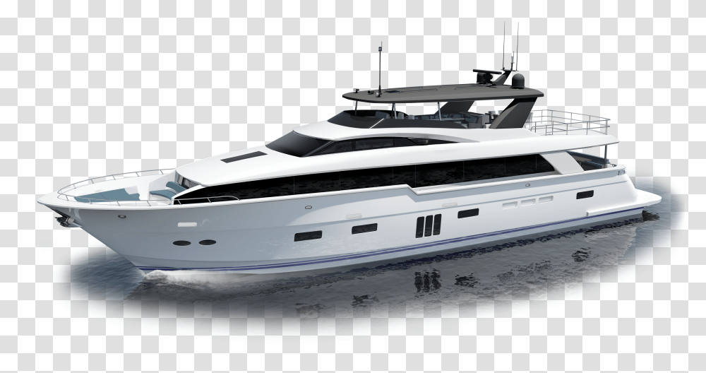 Raised Pilothouse Hatteras Motor Yacht, Boat, Vehicle, Transportation Transparent Png