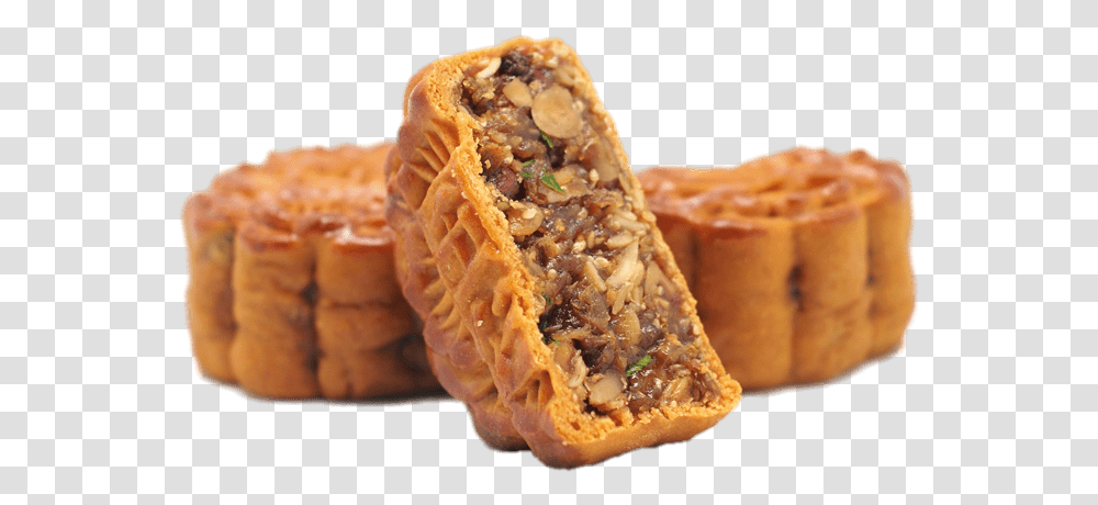 Raisin And Nut Filled Mooncakes Snow Skin Mooncake, Food, Bread, Burger, Waffle Transparent Png
