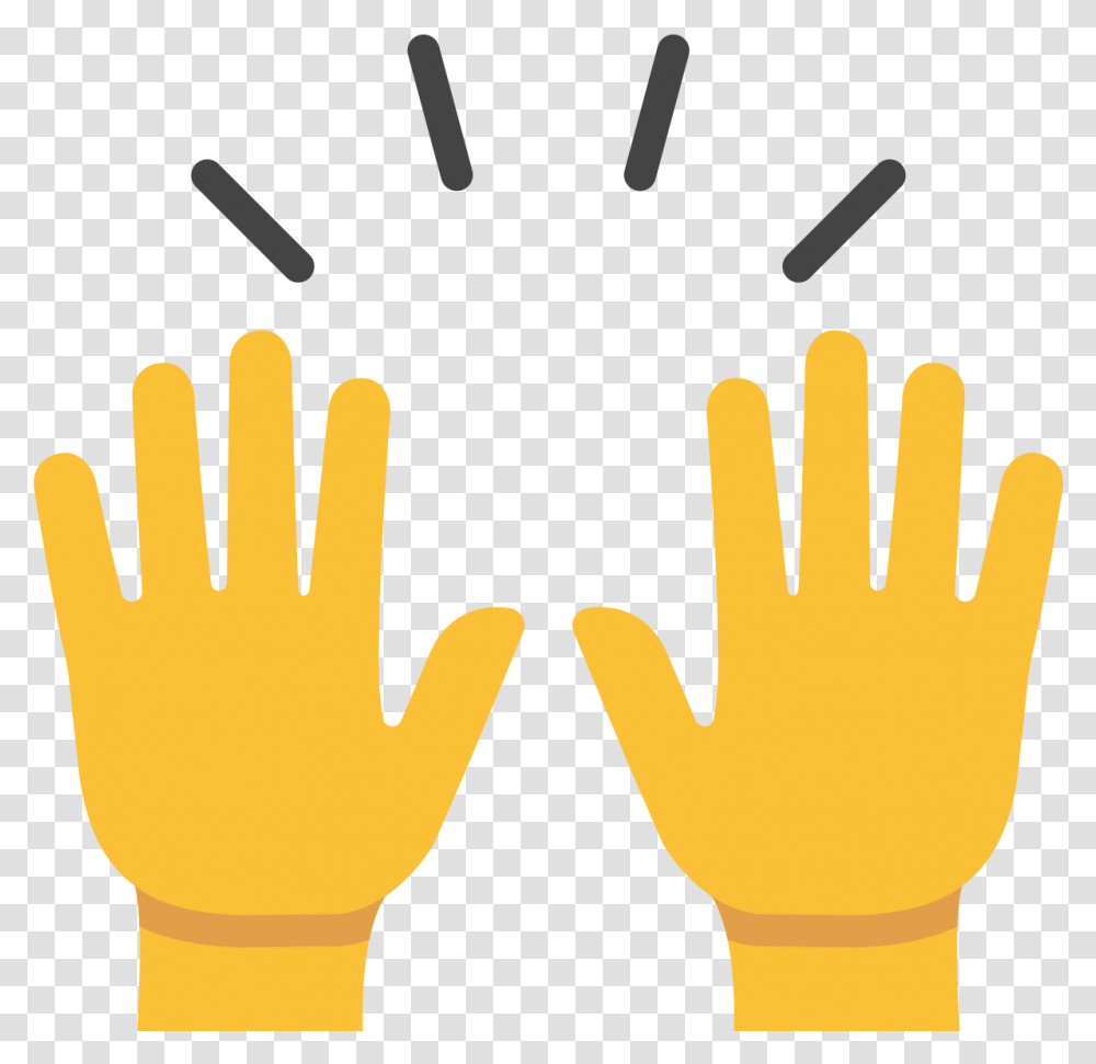 Raising Hands Emoji, Apparel, Glove Transparent Png