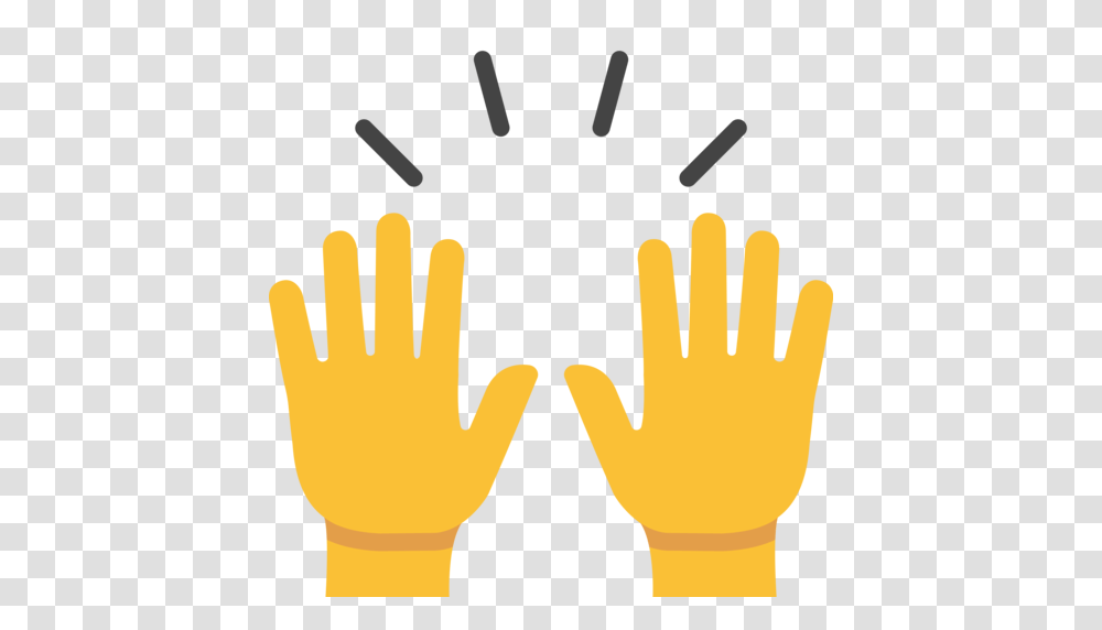 Raising Hands Emoji, Apparel, Glove Transparent Png