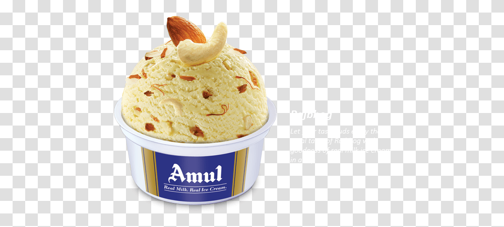Rajbhog Amul Cup Ice Cream, Dessert, Food, Creme, Plant Transparent Png