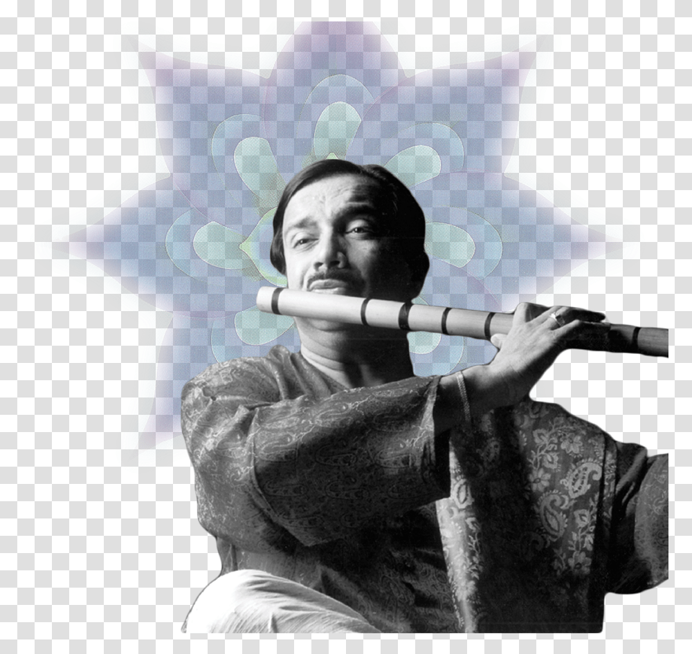 Rajendra Teredesai Playing Flute Flute, Leisure Activities, Person, Musical Instrument, Flower Transparent Png