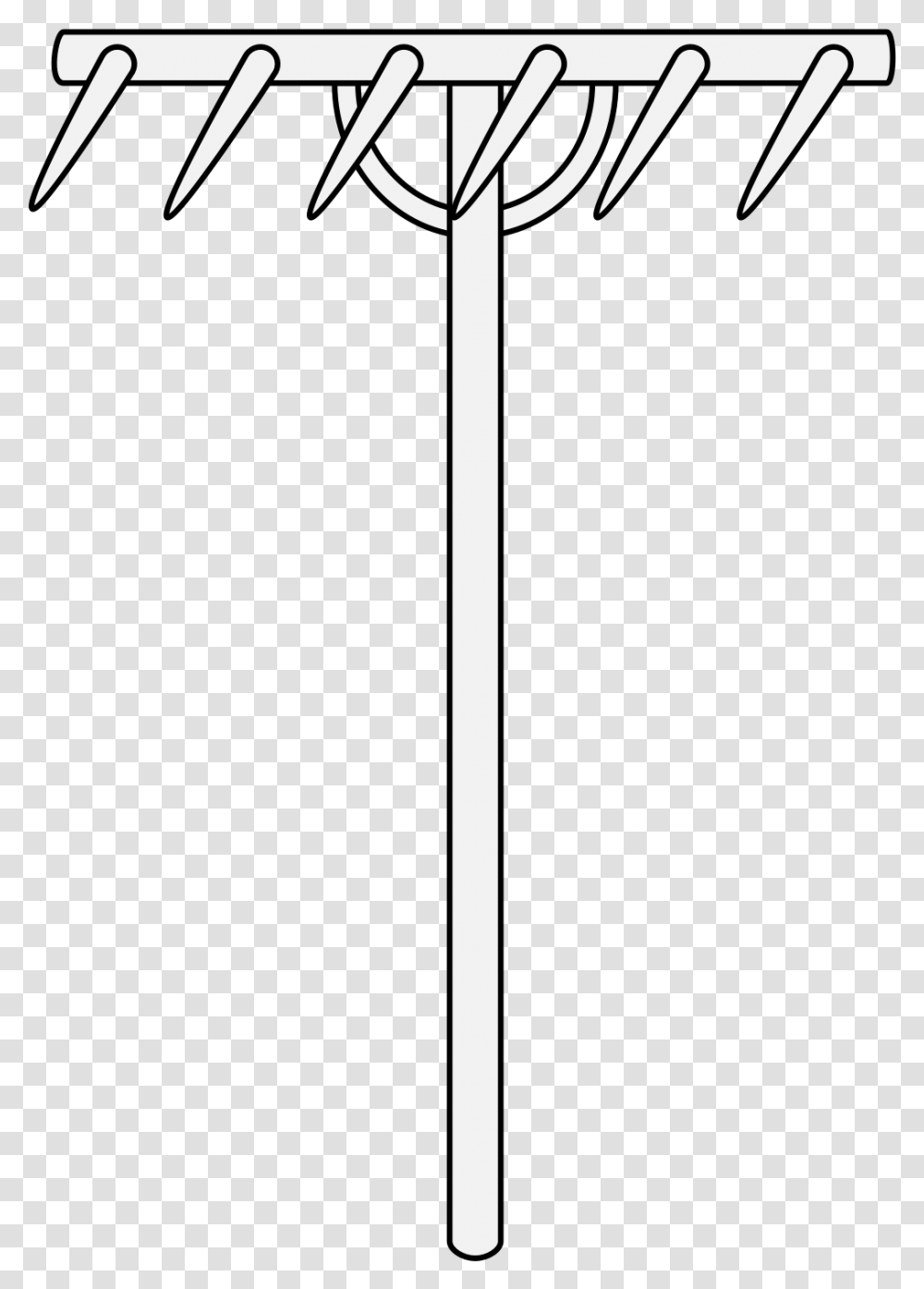 Rake Traceable Heraldic Art Line Art, Symbol, Weapon, Weaponry, Emblem Transparent Png