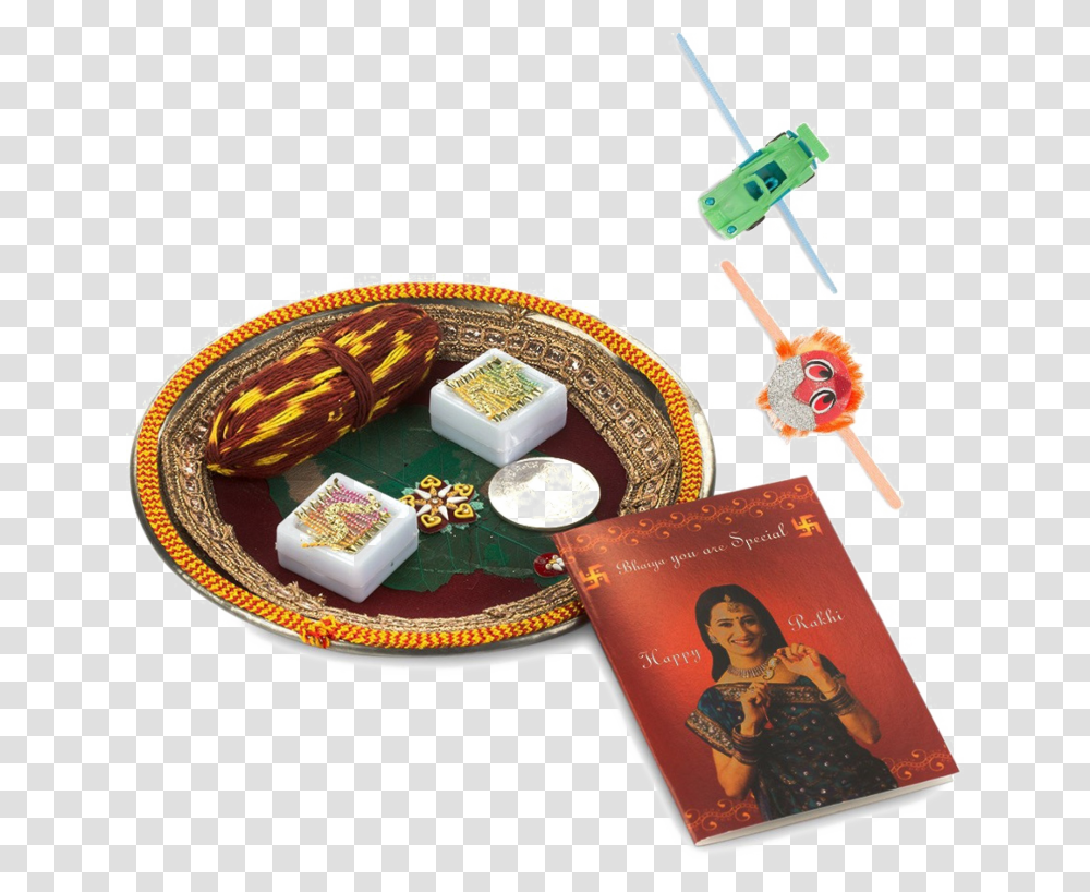 Rakhi With Thali, Book, Person, Meal, Food Transparent Png