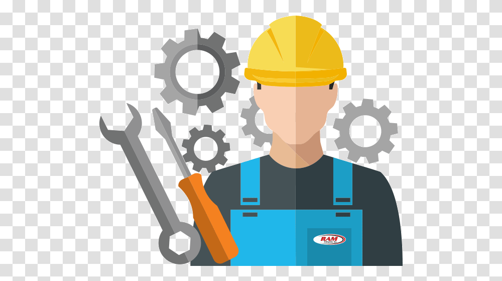 Ram Construction Worker Field Engineer Icon, Machine, Hardhat, Helmet Transparent Png