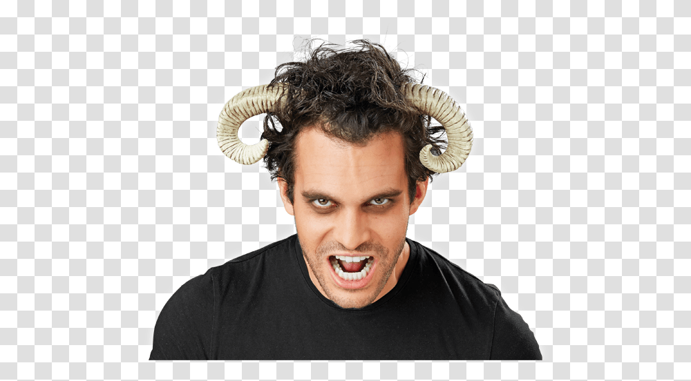 Ram Horns Human With Ram Horns, Person, Face, Hat Transparent Png