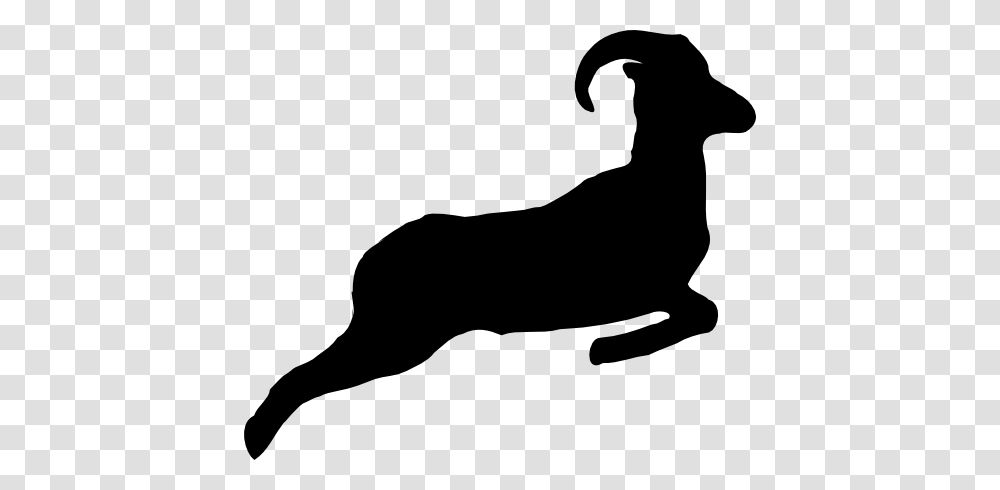 Ram Jumping Clipart, Stencil, Silhouette, Dog, Pet Transparent Png