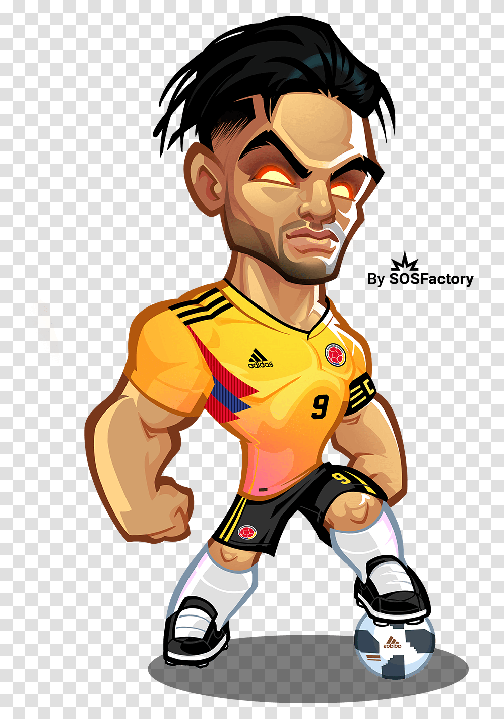 Ramadel Falcao Caricature Mascotization Project World Cup 2018, Person, Helmet, Sport Transparent Png