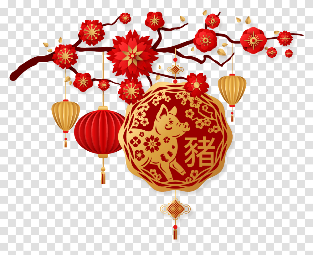 Ramas Vectores Chinese New Year, Plant, Vehicle, Transportation Transparent Png