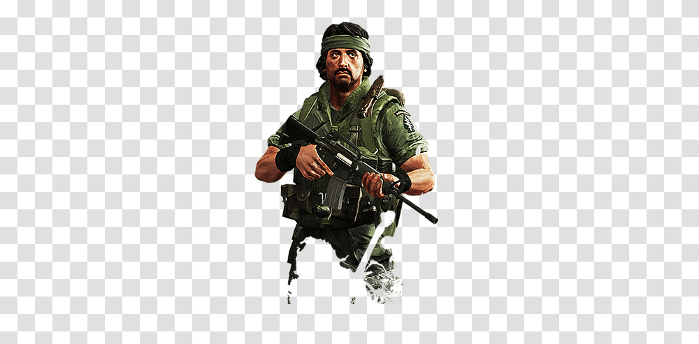 Rambo, Character, Gun, Weapon, Weaponry Transparent Png