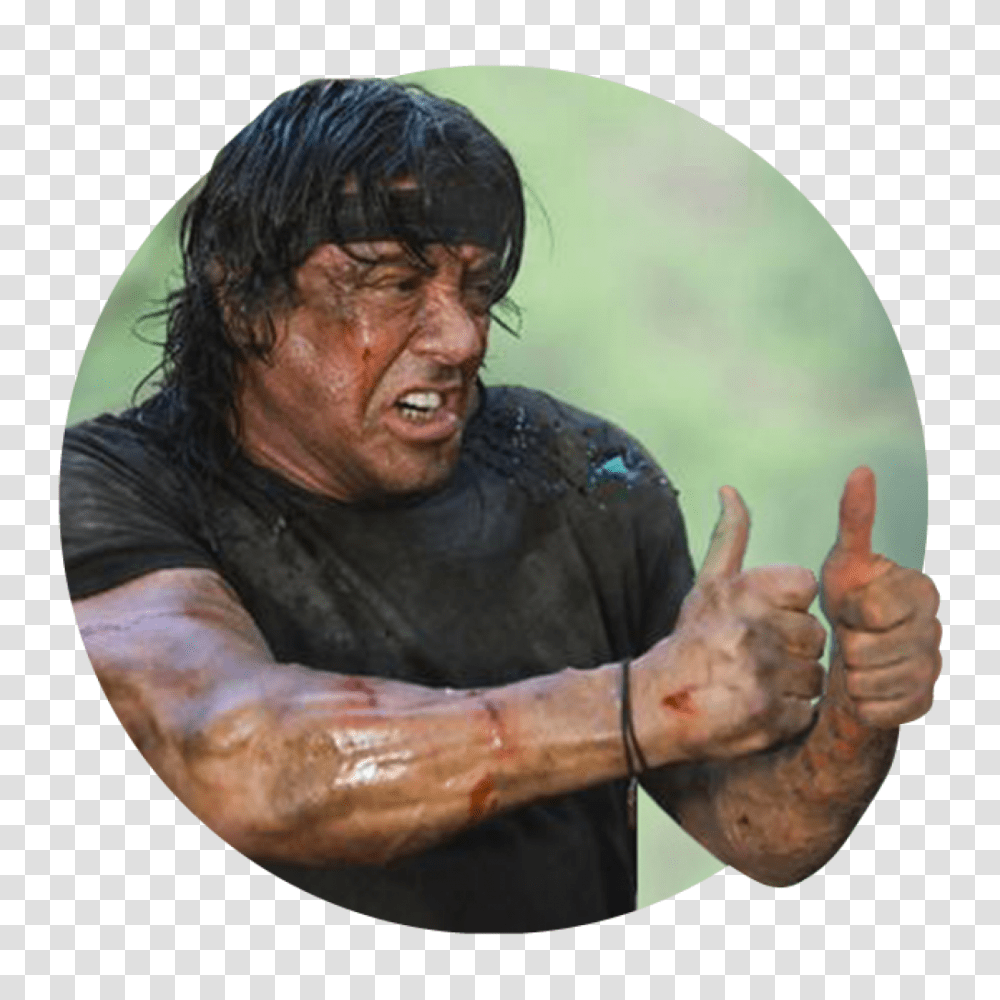 Rambo, Character, Person, Human, Thumbs Up Transparent Png