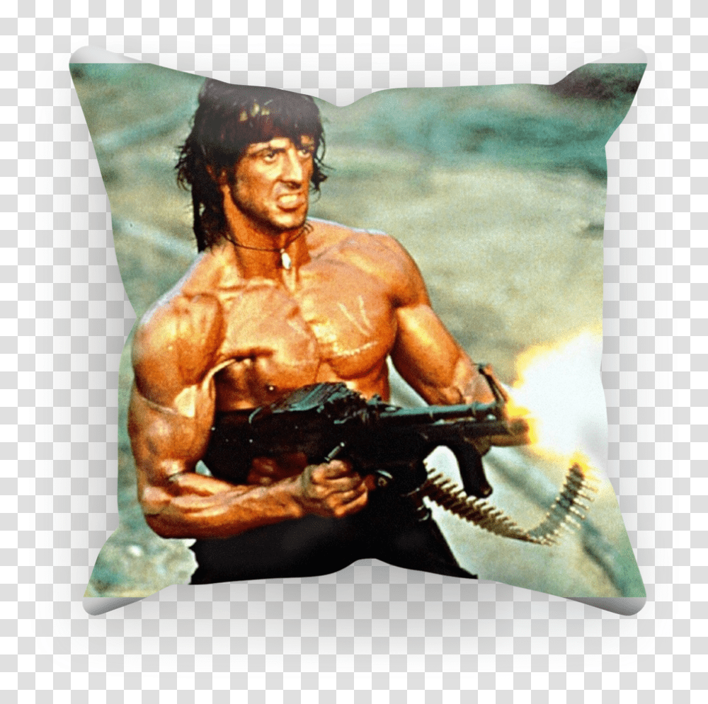Rambo Collection Sublimation Cushion Cover Download Rambo Sylvester Stallone Body, Person, Advertisement, Poster, Lobster Transparent Png