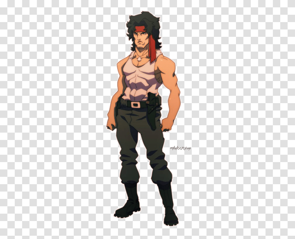 Rambo Image Background Rambo Anime, Person, Human, Military Uniform, Comics Transparent Png