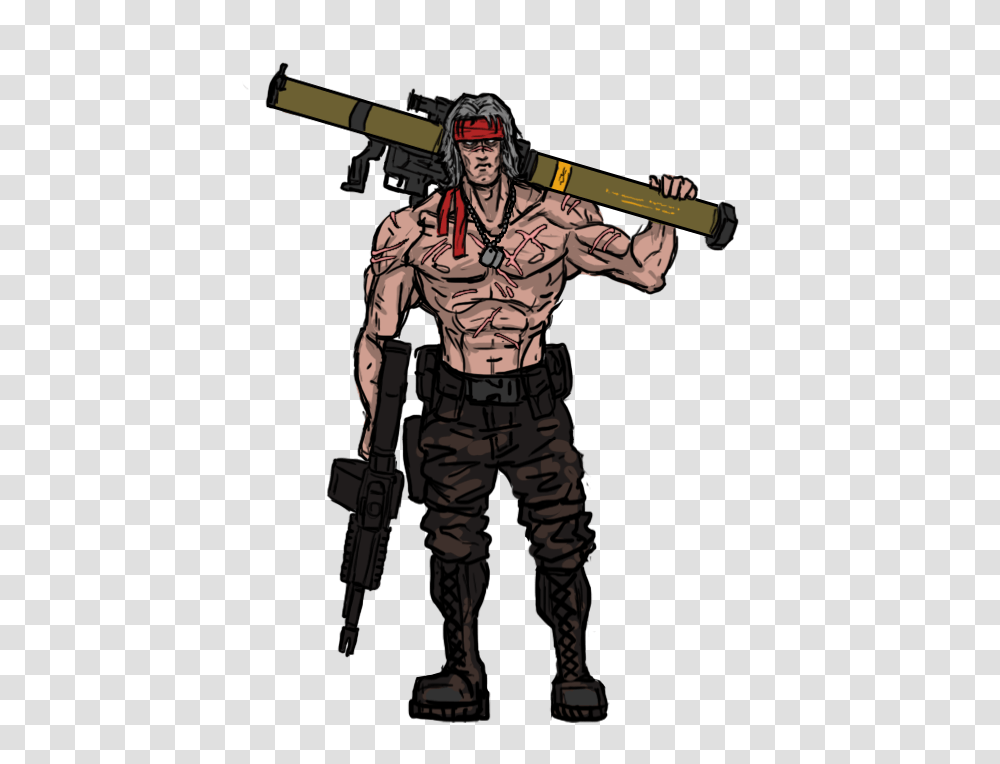 Rambo Sketch, Person, Ninja, People, Helmet Transparent Png