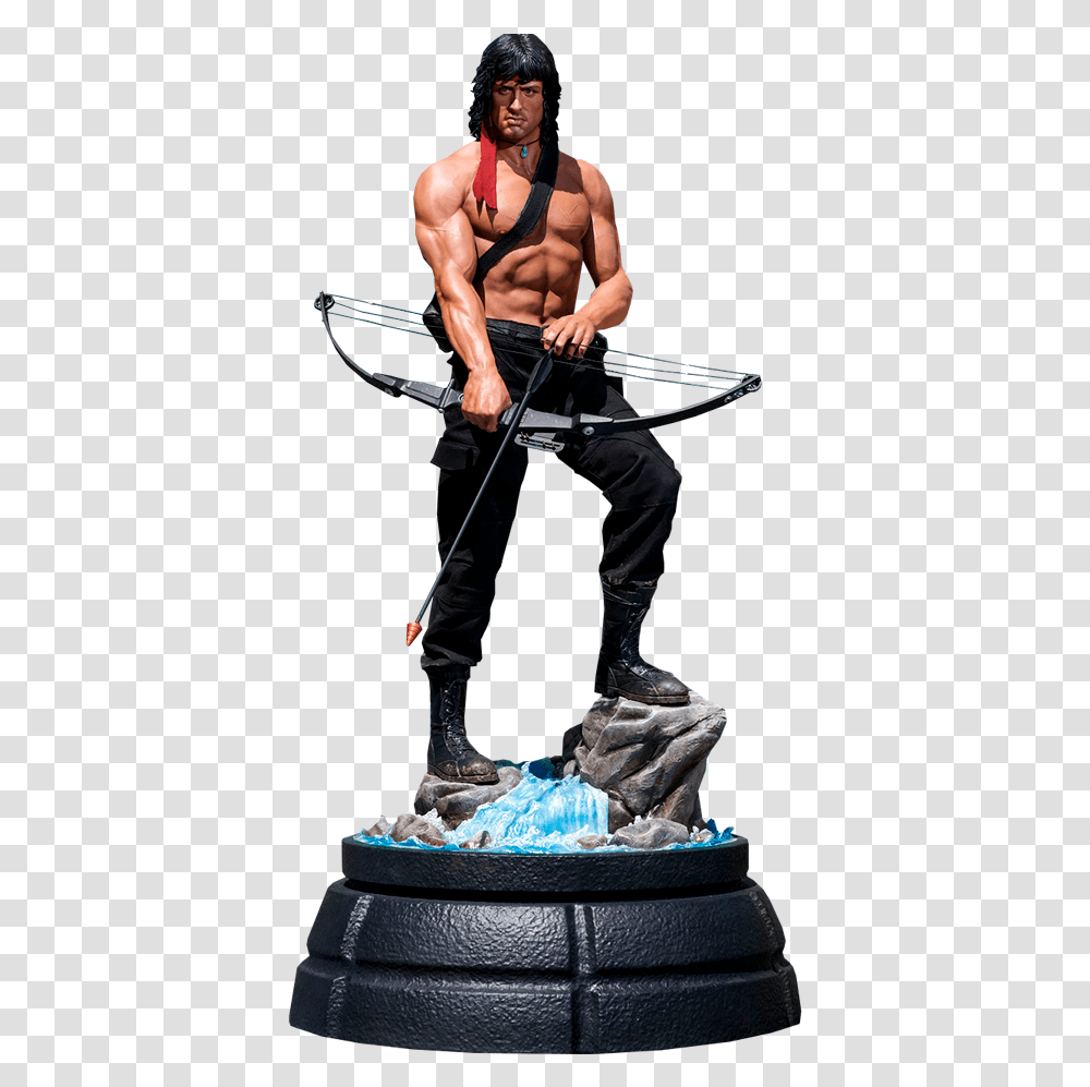 Rambo Statue By Pop Culture Shock Rambo Statue, Person, Human, Sport, Sports Transparent Png