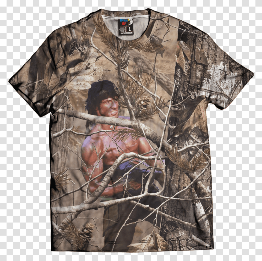 Rambo Tee Camo, Person, Skin, Painting Transparent Png